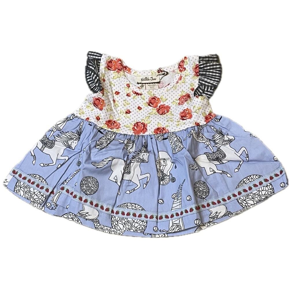 Matilda Jane Bitty Ballerina Flutter Top Wonderful Parade Floral Baby 3M NWT